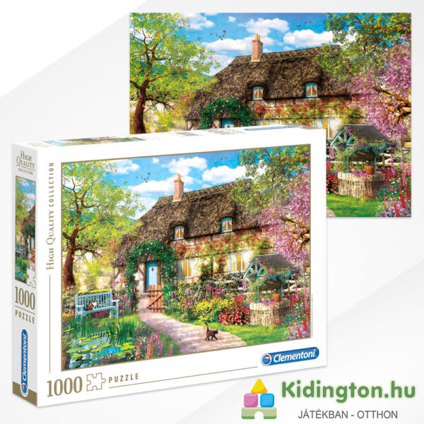 1000 darabos Az öreg kunyhó puzzle képe és doboza (The Old Cottage) - Clementoni 39520