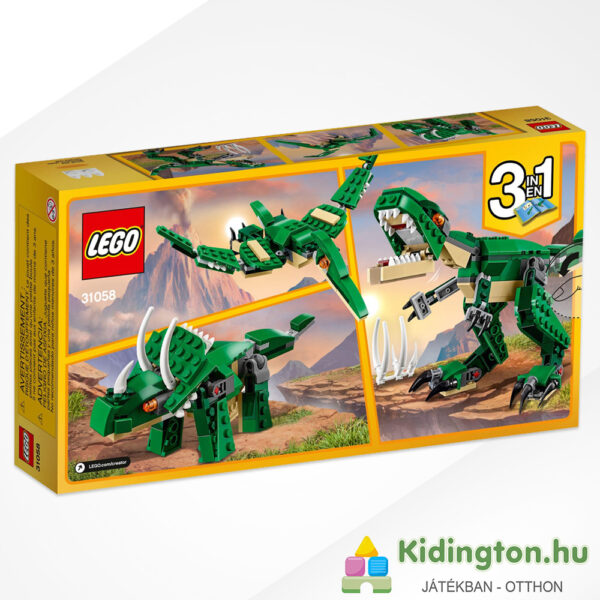 Lego Creator 3 az 1-ben: Hatalmas dinoszaurusz hátulról 31058
