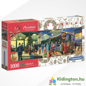 Tépapó karácsonyi expressz vonata puzzle - 1000 db - Panoráma kirakó - Clementoni 39577