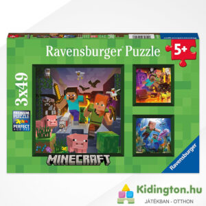 Minecraft puzzle: Biomok - 3x49 db - Ravensburger 05621