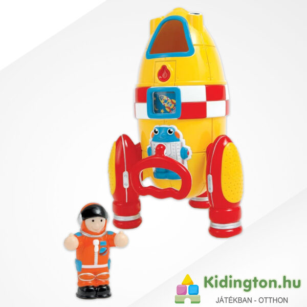 Ronnie, a vibráló játék rakéta, visszaszámlálóval, űrhajós figurával, tartalma - Wow Toys