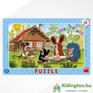 Kisvakond látogatóban keretes puzzle, 15 db (Dino, 301160)