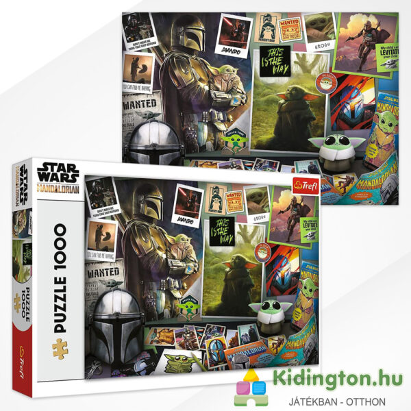 Star Wars: The Mandalorian (Baby Yoda) puzzle képe és doboza, 1000 db (Trefl 10718)